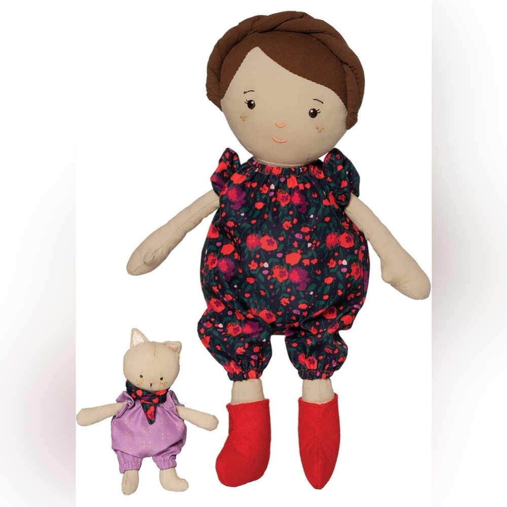 Manhattan Toy Playdate Friends Freddie 14” Doll w/Stuffed Animal (cat)